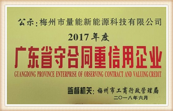 大圖-廣東省守合同重信用企業
